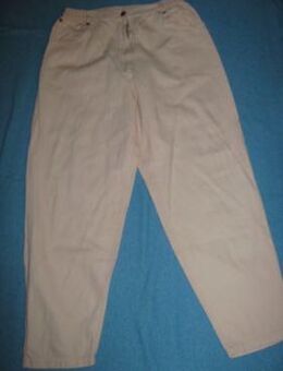 NEUw * Ausgefallen * modern * Original 1980er VINTAGE * Stickerei * Karotten * High Waist * Jeans- Hose "Mirage Jeans" Gr. 42/ M * apricot * pfirsich * - Riedlingen