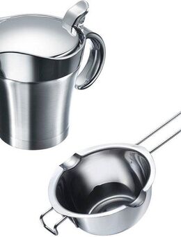 WESTMARK Sauciere, Edelstahl, (Set, 2-tlg), Thermo-Sauciere, Butter-/Schokoladenpfännchen