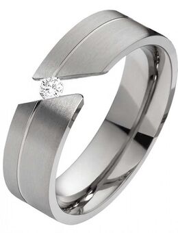 Damenring Titanring DT021 mit Zirkonia und gratis Gravur - Aholming