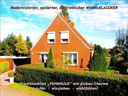 Ostfries. NORDSEE-KÜSTE: ein EFH "FEHNHAUS“ von privat: modernisiert & saniert mit Garage, NeGeb. auf weitläufigem Grdst. - Krummhörn