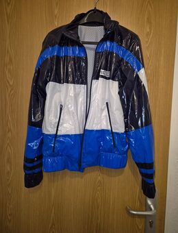 Lack Lackjacke Lackhose PVC Jogging Anzug Spiegelglanz Gr.S - Löwenberger Land