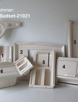 Badset 7tlg f.Nasszelle Wohnwagen Eck-Waschbecken, Schränkchen etc. gebraucht (zB Hobby Prestige 535) - Schotten Zentrum