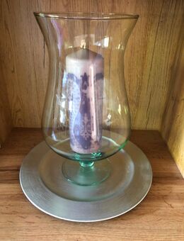 Deko Glas Vase mit Kerze Kerzenhalter - Bobingen Zentrum