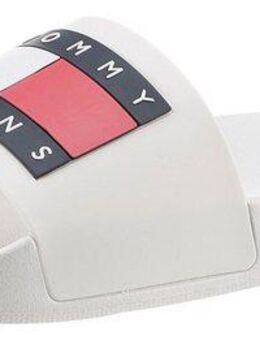 Tommy Jeans TOMMY JEANS POOL SLIDE ESS Badepantolette, Sommerschuh, Poolslides, Schlappen, mit plakativer Logoflag
