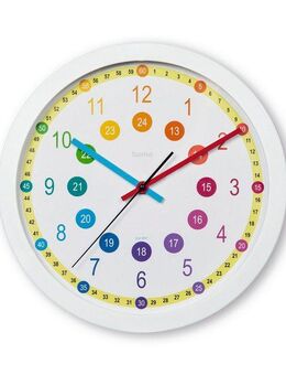 Hama Wanduhr Kinder-Uhr "Sal", ohne Ticken, Ø 30 cm, Bunt (für Kinderzimmer, geräuscharm)