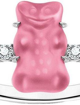 THOMAS SABO Fingerring THOMAS SABO x HARIBO Schmuck: Ring mit Goldbär, mit Kristallglas, Zirkonia (synth)