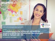 Sozialpädagogische Hilfskraft (m/w/d) für unsere erweiterten Schulischen Betreuungen (ESB) in Teilzeit (20 - 35 Wochenstunden) - Frankfurt (Main)
