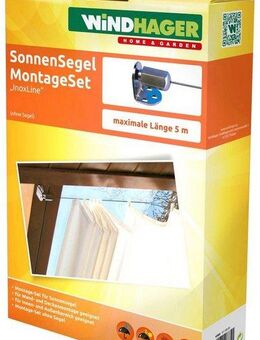 Windhager Seilspanngarnitur, Montage-Set zur Befestigung von Sonnensegeln