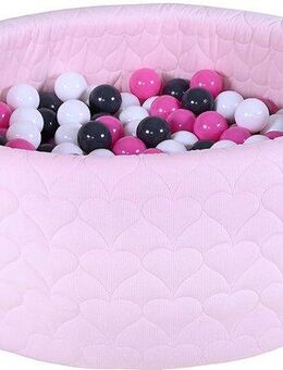 Knorrtoys® Bällebad Soft, Heart Rose, mit 300 Bällen creme/Grey/rose, Made in Europe
