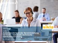 Assistenz (m/w/d) der Bereichsleitung Vertrieb – nationale technische Gebäudeausrüstung - Villingen-Schwenningen