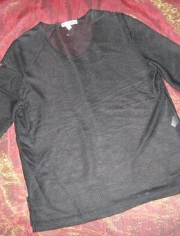 NEU mit ETIKETT * Edel * apart * Glitzer * Lurex * Longsleeve * Langarm * T- Shirt * Tunika * Bluse "Mallani" Gr. 42- 44/ M- L * schwarz * silber * Gothic * - Riedlingen
