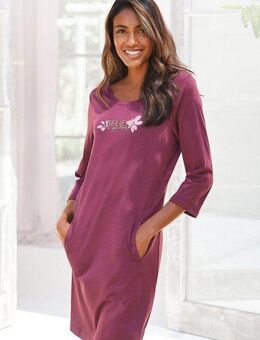 LASCANA Sleepshirt mit 3/4-Ärmeln und kleinem Frontprint