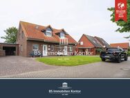 Upleward-Trockenstrand! Renovierte Doppelhaushälfte mit Garage, Gartenanlage und Terrasse - Krummhörn