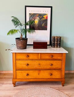 Kommode antik, Gründerzeit, Marmorplatte, 1890er, Landhaus - Gundelsheim Zentrum