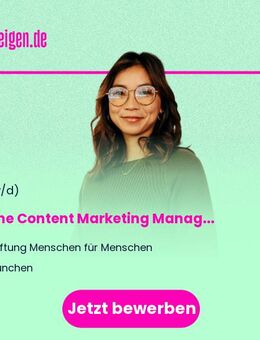 Online Content Marketing Manager:in (m/w/d) - München