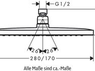 hansgrohe Regenduschkopf Croma E, 28cm, 1 Strahlart wassersparend, chrom