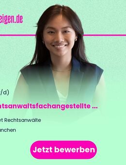 Rechtsanwaltsfachangestellte (m/w/d) für die selbstständige Mandatsbearbeitung - München