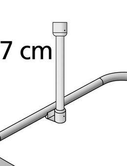 WENKO Duschvorhangstange, Fixmaß, mit Bohren, verschraubt, Aluminium, Kunststoff
