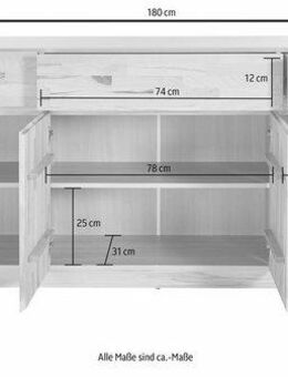 Home affaire Sideboard, Kommode, Breite 180 cm, teilmassiv, FSC®-zertifiziert