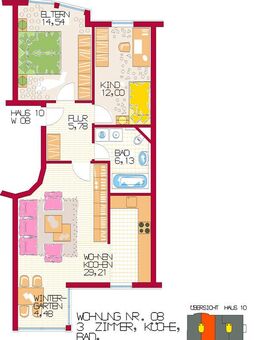Kapitalanleger - 3 Zimmer Wohnung mit Wintergarten - Wasserburg (Inn)