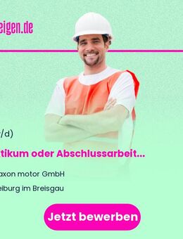 Praktikum oder Abschlussarbeit im Entwicklungslabor | Mechatronik / Maschinenbau / Informatik | SS 2026 - Freiburg (Breisgau)