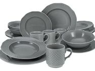 CreaTable Kombiservice Arianne (20-tlg), 4 Personen, Porzellan, Vintage-Look, ausdrucksstarkes Relief