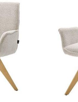 Musterring Esszimmerstuhl Tiama (Set, 2 St), Stativgestell Eiche massiv, 180° drehbar, Stoff Cord oder Bouclé