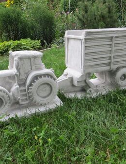 Beton - Traktor mit Anhänger Gartendeko inkl. kostenloser Anlieferung - Hergisdorf
