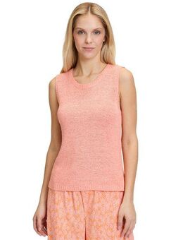 Cartoon Stricktop Damen Strick-Top mit Rundhalsausschnitt Rippbündchen