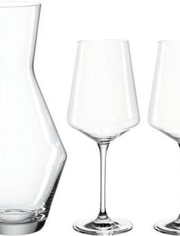 LEONARDO Gläser-Set PUCCINI, Kristallglas, (1 Karaffe, 2 Weingläser), 3-teilig