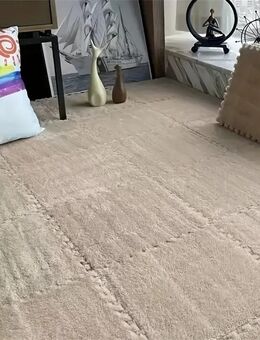 12-teilige Packung Verdickter Spleißteppich Perfekt für Schlafzimmer, Wohnzimmer, Camping und mehr 30x30cm Kamel - Ingolstadt