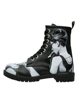 DOGO Black Longe Boots Schnürstiefel Go Back To Being Yourself Damen Schnürboots Handgefertigt