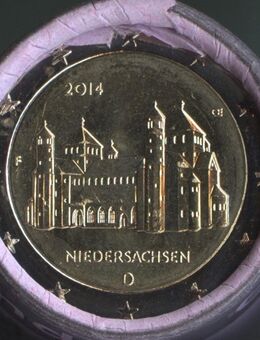 2 Euro Rolle Deutschland 2014, "Michaeliskirche", Niedersachsen, F (Stuttgart) - Mönchengladbach