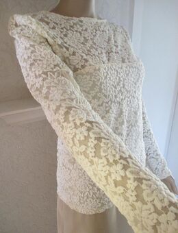 NEU * Original VINTAGE * Lace- Spitzen * Langarm * Longsleeve * Bodycon * T- Shirt "the Wizard of OZ" Gr. 38- 40/ S- M * cremè- beige * champanger * ivory * - Riedlingen
