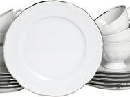 CreaTable Kaffeeservice Maria Theresia, KaffeeService 18-tlg (18-tlg), 6 Personen, Porzellan, Traditionelle Porzellanform