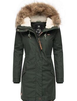 Ragwear Winterjacke Tawny stylischer Winterparka mit großer Kapuze und Kunstfellkragen