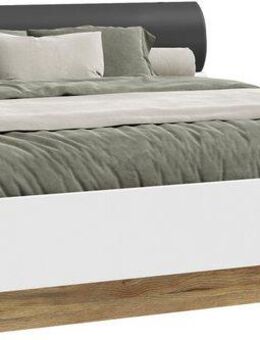 FORTE Bett MAYACUS, Belastberikeit 240 KG, Bett mit gepolstertem Kopfteil, Beleuchtung optional bestellbar