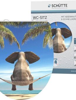 Schütte WC-Sitz Happy Elephant, Duroplast, mit Absenkautomatik und Schnellverschluss, High Gloss