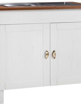 Home affaire Spülenschrank Oslo 100 cm breit, in 2 Tiefen, inklusive Einbauspüle aus Edelstahl