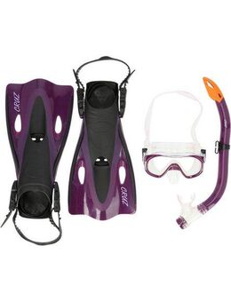 CRUZ Taucherbrille Cebu, mit Flossen, Schnorchel und Taucherbrille