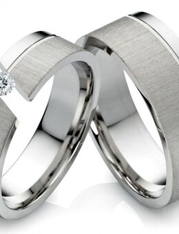 Edelstahlringe E036 mit Zirkonia - Gravur - Aholming