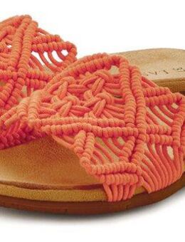 LASCANA Pantolette Mule, Sandale, offener Schuh mit modischem Häkelmuster VEGAN