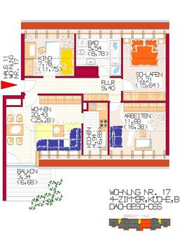 Kapitalanlage: 4 Zimmer DG Wohnung mit Balkon - Wasserburg (Inn)