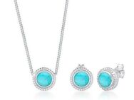 Elli Schmuckset Vintage Boho Howlith Türkis 925 Sterling Silber