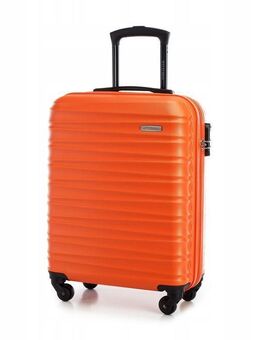 Premium Koffer Reisekoffer Kabinenkoffer mit Rippen ABS Kunststoff 34l orange - Wuppertal