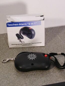 Taschen Alarm Personenschutz 2 in 1 Alarmgerät mit integrierter Taschenlampe 3,- - Flensburg