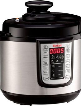 Tefal Multikocher Fast & Delicious inkl. Reislöffel, Untersetzer, Messbecher & Rezepten, 1200 W, 6 l Schüssel, Schnellkochtopf/ Heißluftfritteuse, 25 automatische Programme, CY505E
