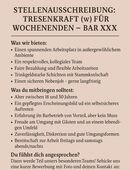 🍸 Stellenausschreibung: Tresenkraft (w) für Wochenenden – Bar XXX in 20095