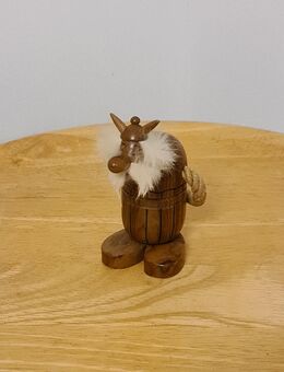 sehr seltene Holzfigur Asterix & Obelix Handarbeit 12cm Wikinger 70er Jahre - Essen