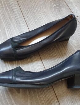 Elegante Damen Pumps Hassia "La Linca" Gr.37 1/2 (4 1/2) Dunkelblau/Schwarz **Anschauen** Leder - Köln